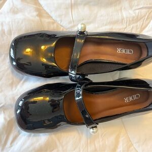 Cider Black Patent Mary Jane Heels